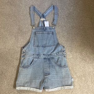Light Wash Denim Shortalls